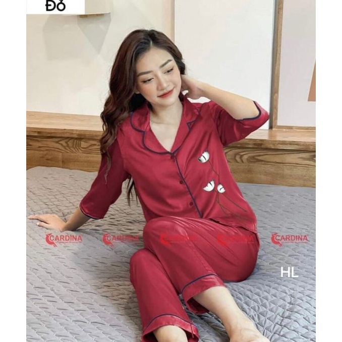 Bộ Pyjama In Hoa Siêu Xinh - Hàng thiết kế