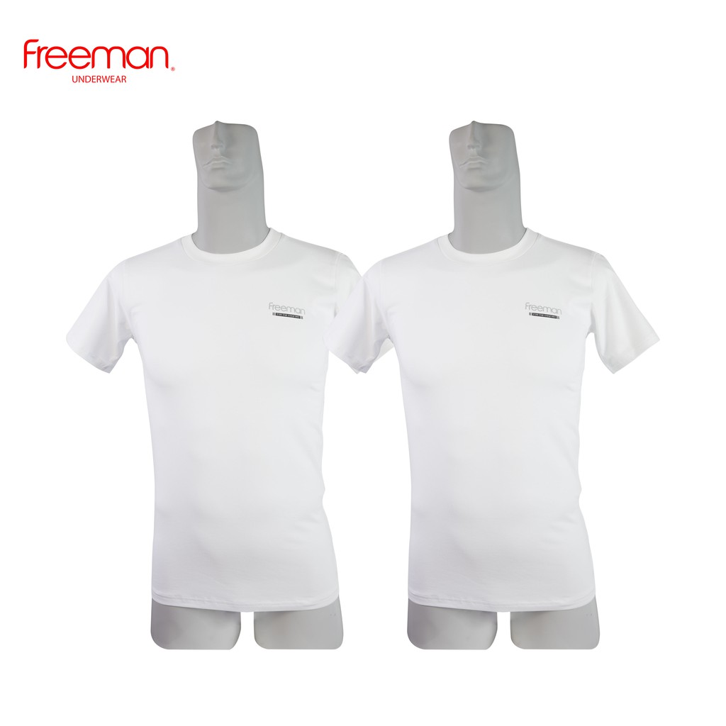 Áo thun nam Freeman, cổ tròn viền cổ thiết kế viền lớn, chất liệu cotton cao cấp thoáng mát TSF316 [Combo 2]