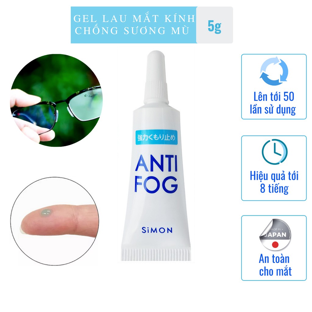 Gel chống sương mù cho mắt kính Anti Fog gel lau kính chống bám hơi nước mắt kiếng tới 8 tiếng
