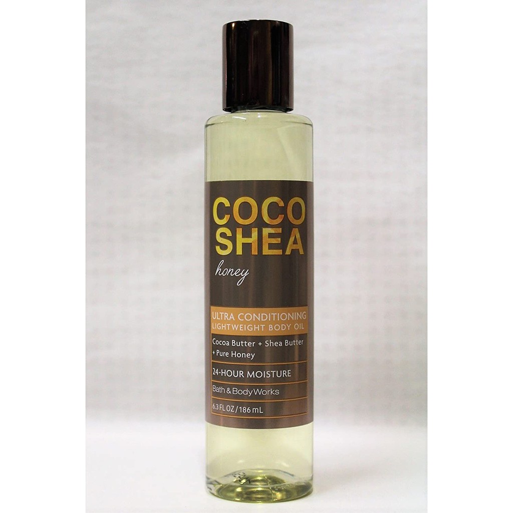 Dầu dưỡng ẩm cơ thể Bath &amp; Body Works COCOSHEA HONEY Lightweight Body Oil 186ml (Mỹ)