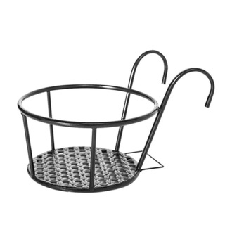 Giỏ sắt dùng treo chậu cây ban công, hàng rào tiện dụng - loại tròn - sắt sơn tĩnh điện