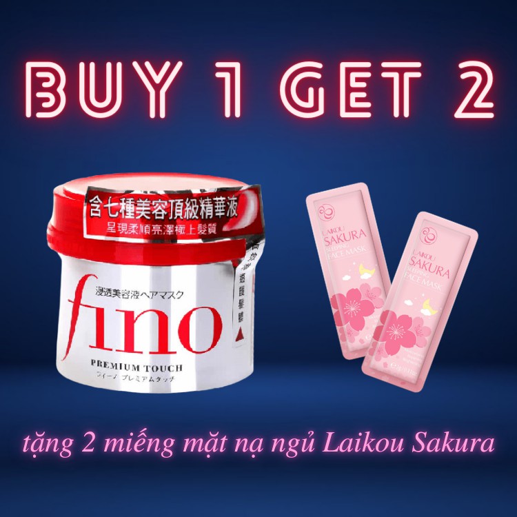 Kem Ủ Tóc FINO SHISEIDO BẢN ĐÀI (230g) - TẶNG 2 Miếng Mặt Nạ Ngủ Laikou Sakura | BigBuy360 - bigbuy360.vn