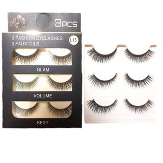 Lông mi chồn 3d 3pcs 3 fashion eyelashes 3 faux-cils
