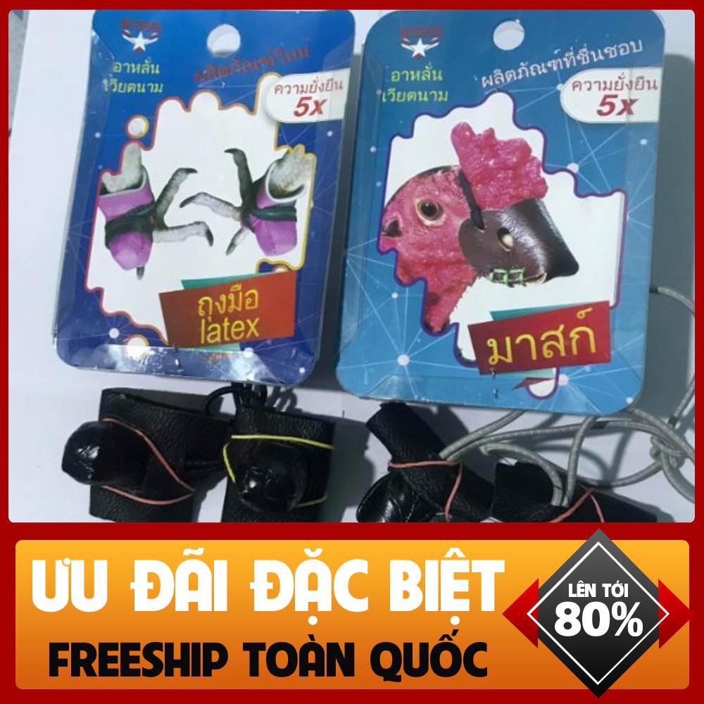 Combo 1 cặp - bộ bịt mỏ gà đá thái lan dùng 2 con gà