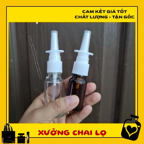 [TOP GIÁ RẺ] Chai rỗng xịt mũi thẳng thủy tinh 5ml,10ml,15ml,20ml,30ml,50ml đựng dung dịch xịt xoang, họng