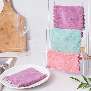 Khăn lau chén dĩa sợi microfiber 25*25cm thấm hút tốt