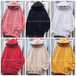 Áo hoodie basic cao cấp, áo nỉ bông trơn nhiều màu