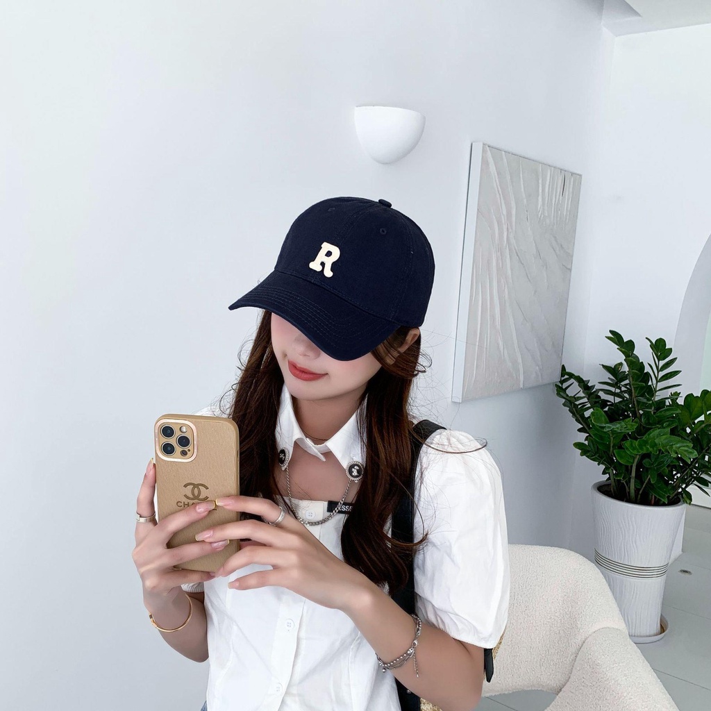 Mũ Lưỡi Trai Mềm Thêu Chữ Phong Cách Hàn Quốc Thời Trang