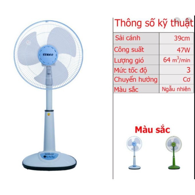 Quạt lỡ nhựa L1638 Senko