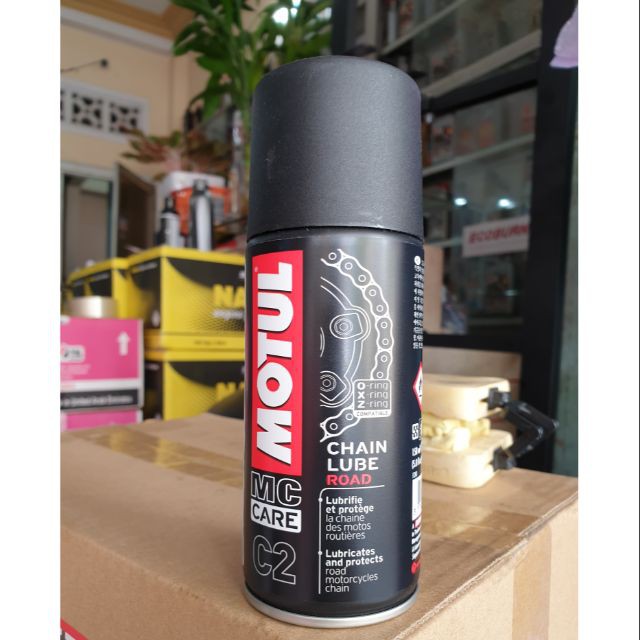 Chai xịt sên Motul MC Care C2 Chain Lube Road 150ml - vệ sinh xên xích xe máy cao cấp