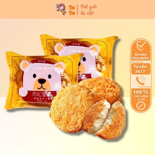 Bánh ruốc gấu chà bông Đài Loan (lẻ 1 cái) ăn vặt TinTin