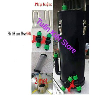 Lọc Thùng Chế fi168 bơm 28w có sẵn vòi gắn Co2