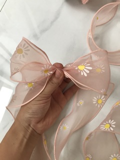 Ruy băng voan hoa cúc 6cm ( mét)
