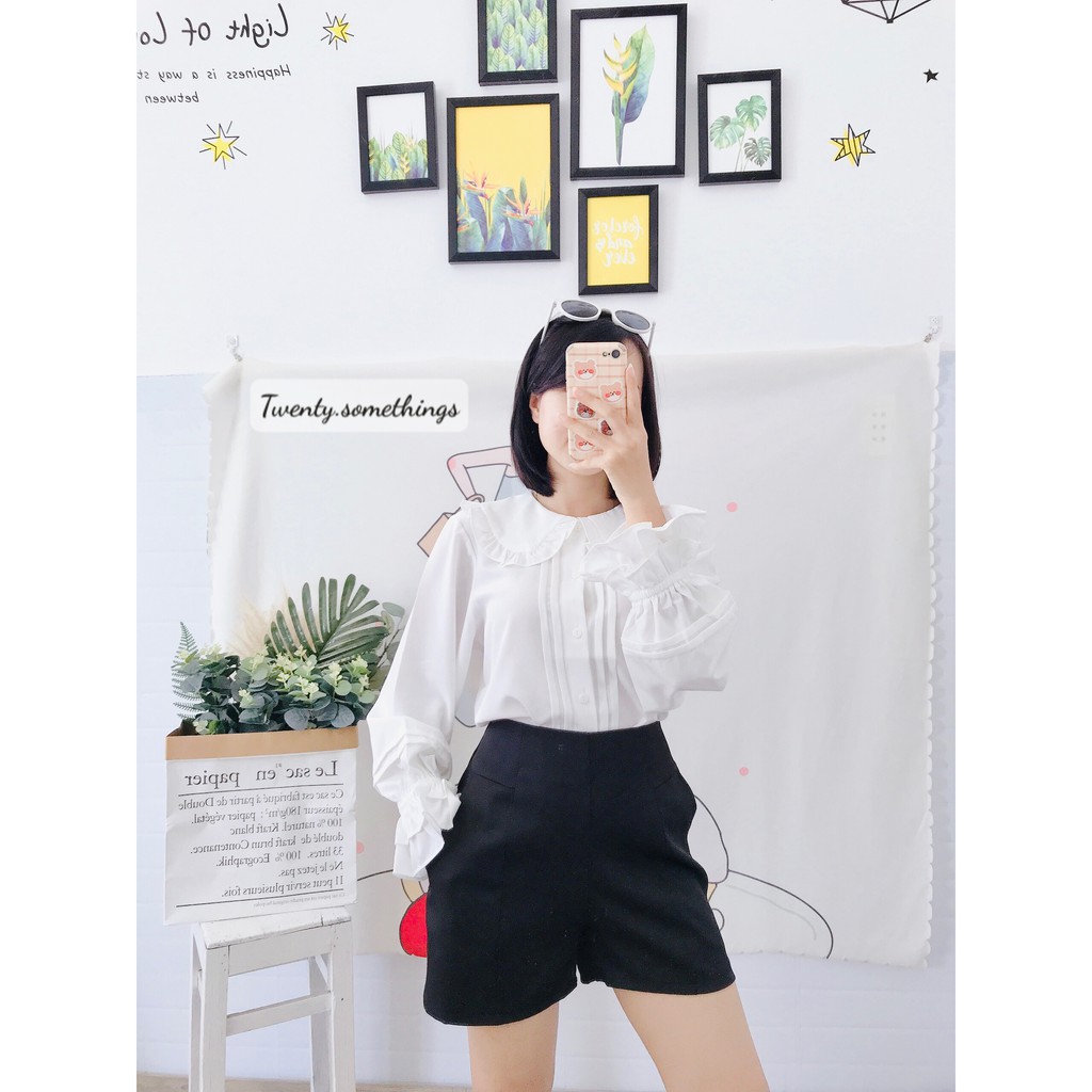 QUẦN SHORTS KHÓA KÉO SAU TÔN DÁNG (ảnh thật/sẵn/video)