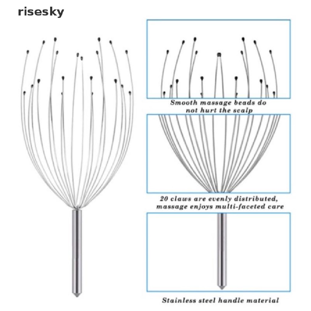 Dụng Cụ Mát Xa Da Đầu 20 Đầu Móng Vuốt Giúp Thư Giãn Sâu ♨Trên đó