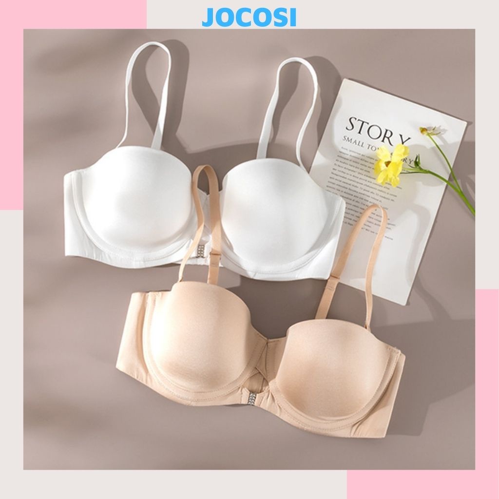 Áo lót nữ có gọng đệm mút mỏng nâng ngực tạo khe sexy, Áo ngực nữ đúc su lạnh mặc thoải mái dễ chịu JOCOSI A360