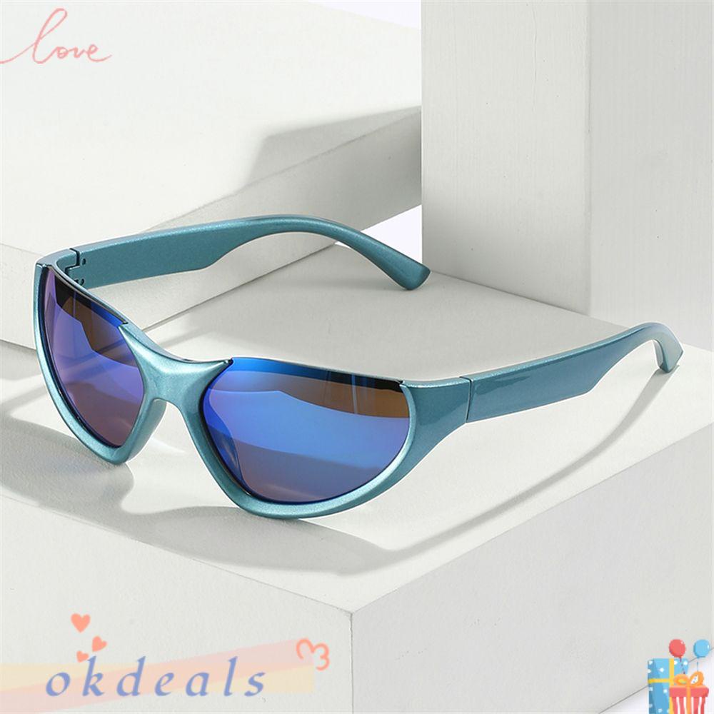 Kính Mát Mắt Mèo Chống Tia UV400 OKDEALS Y2K Phong Cách Thể Thao Cho Nam Và Nữ