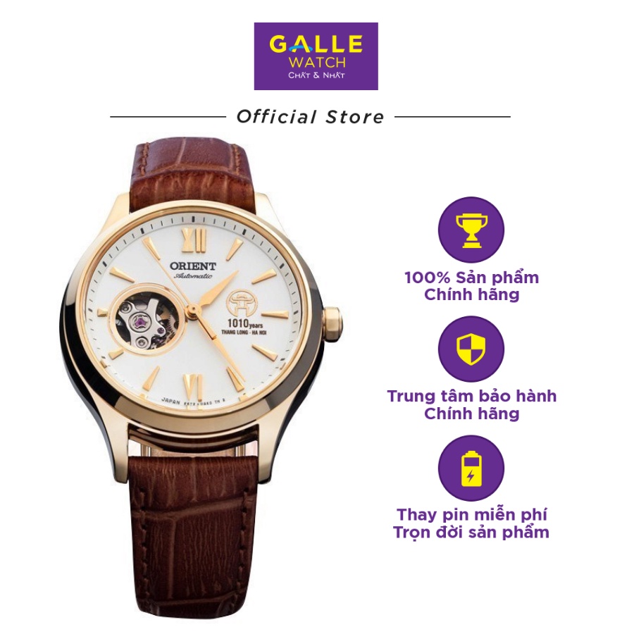 Đồng hồ nữ cơ lộ máy Orient RA-AG0726S00B kính cứng chống va đập,chống nước 3ATM, dây da cao cấp chính hãng Nhật Bản