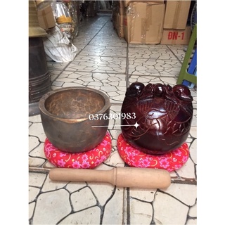 Chuông Bát bằng đồng hàng việt Nam , chuông mõ tụng kinh
