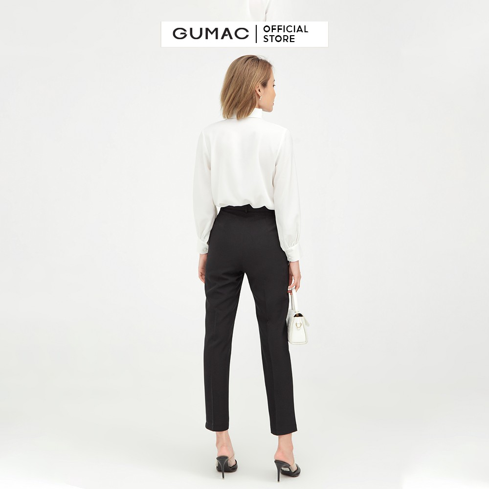 Áo sơ mi nữ phối nơ chéo GUMAC sơ mi chất liệu lụa cao cấp AB514 | BigBuy360 - bigbuy360.vn