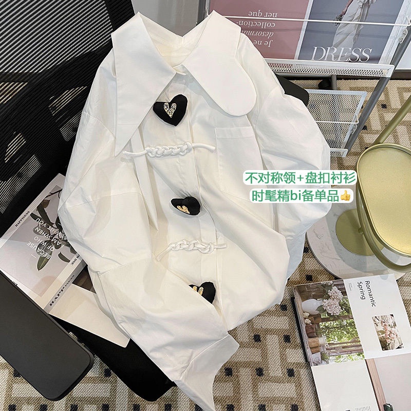 Áo Sơ Mi Trắng Kiểu Dáng Thời Trang Mùa Xuân Phong Cách Mới Chất Lượng Cao Cho Nữ