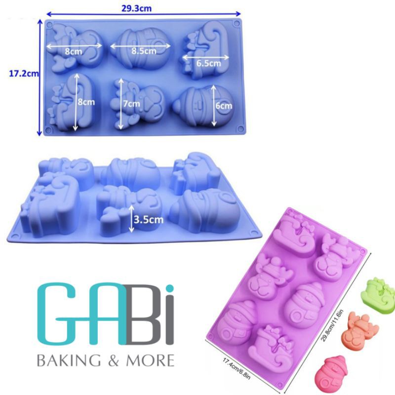 Khuôn silicon fondant Noel 6 hình