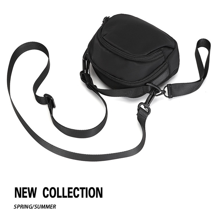 Túi Nam Đeo Chéo Mini Bag Vải Oxford Nhập Khẩu Cao Cấp Thời Trang Hàng Quốc Màu Đen T12