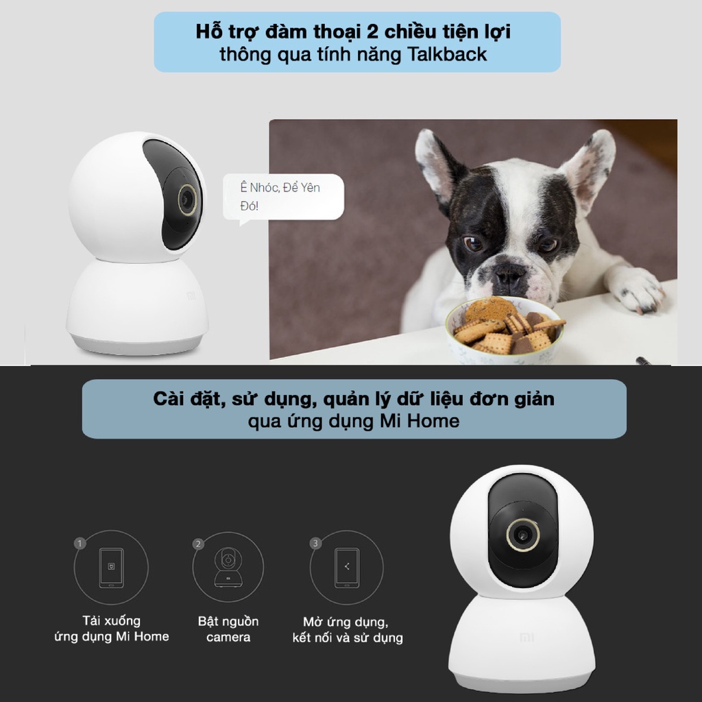 Camera Wifi Xiaomi 360 2K (BHR4457GL) Chính Hãng - Xoay 4 chiều, cảnh báo chuyển động, Camera xoay 360 | WebRaoVat - webraovat.net.vn