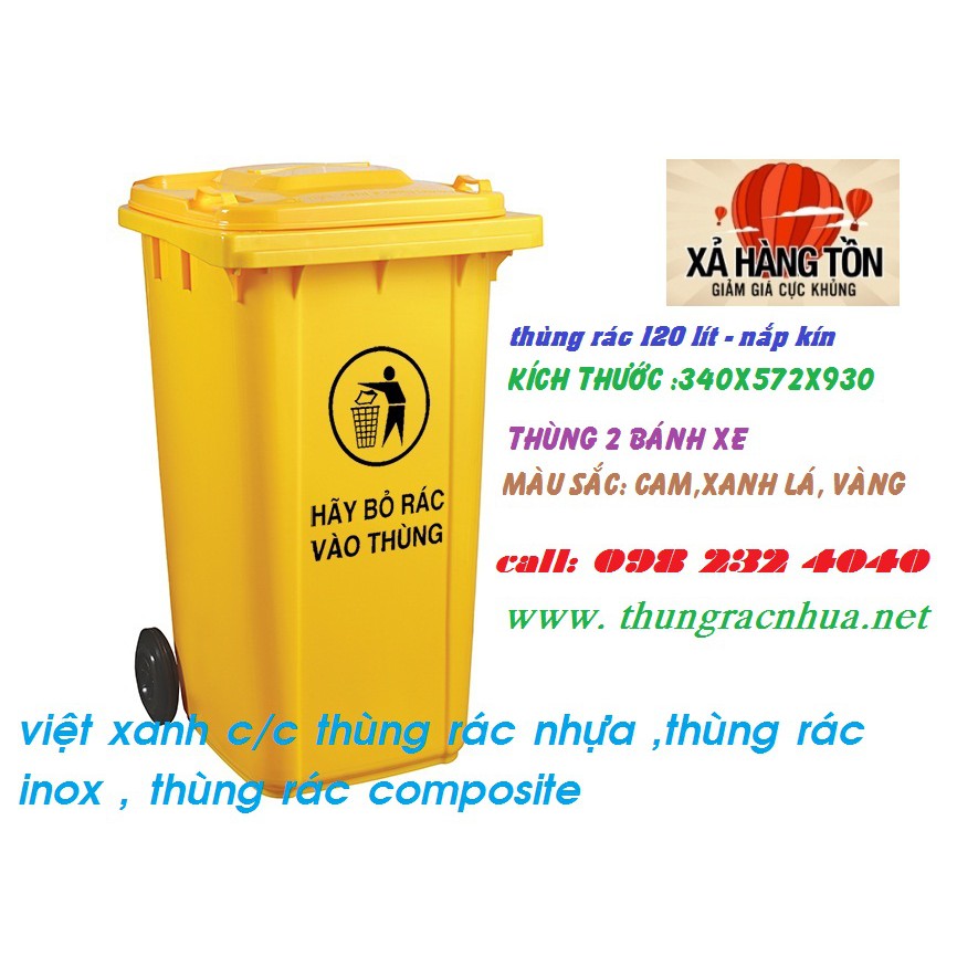 Thùng rác 120 lít