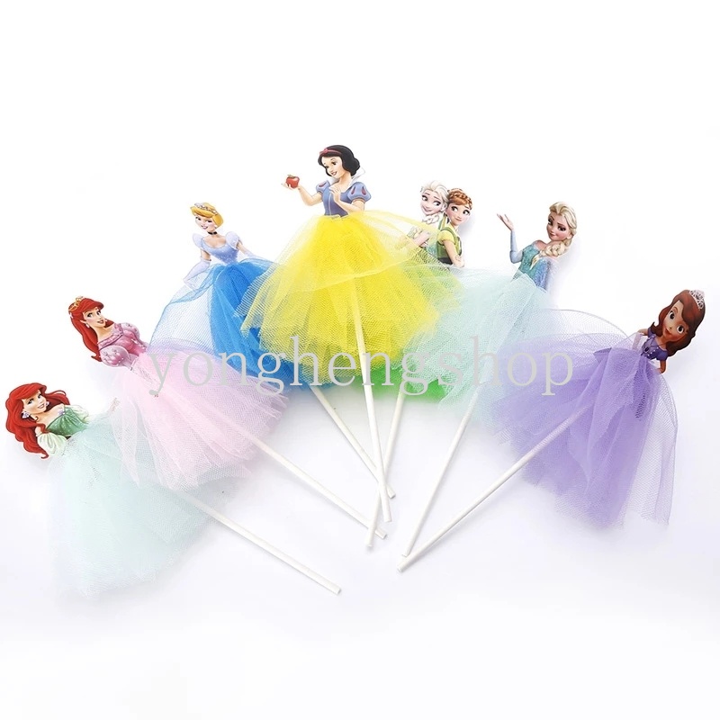Topper Cắm Trang Trí Bánh Kem Hình Công Chúa Elsa Hoạt Hình
