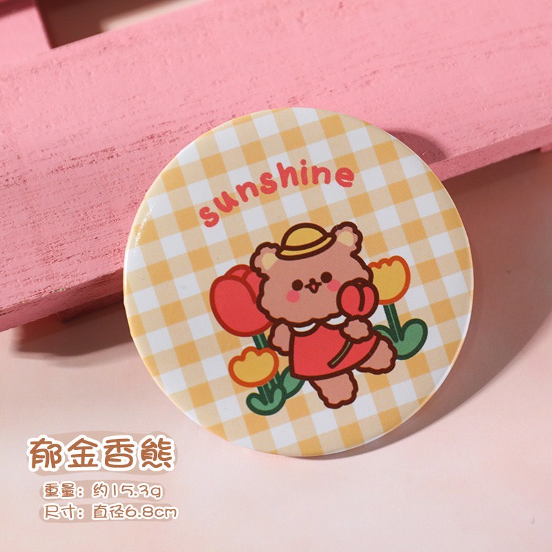 Combo 5 gương mini xinh xắn nhỏ gọn cầm tay, để túi
