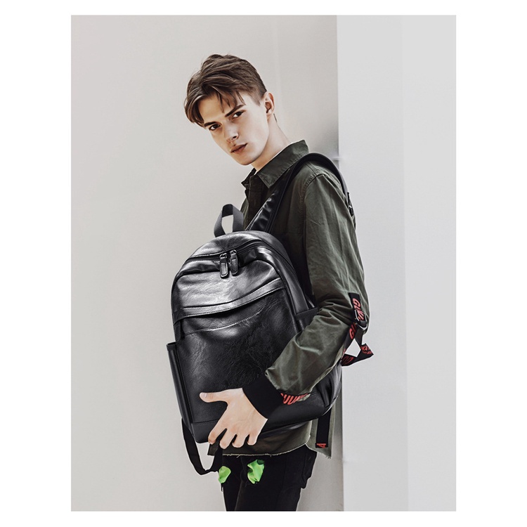 Balo da nam , Balo thời trang MCM  Hàn Quốc MF 330 da cao cấp, size laptop 15inch