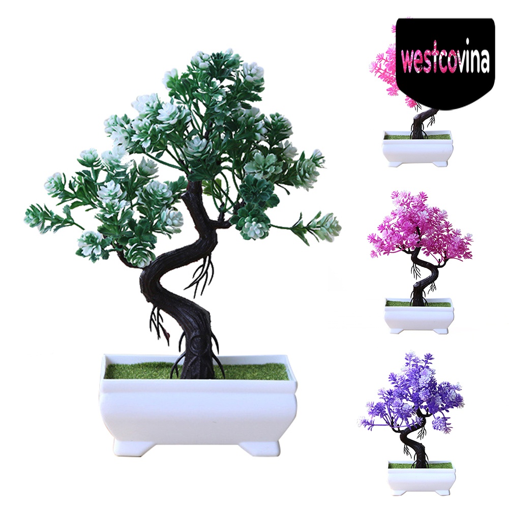 [Hot]☀ Chậu Cây Bonsai Giả Trang Trí Bàn Làm Việc