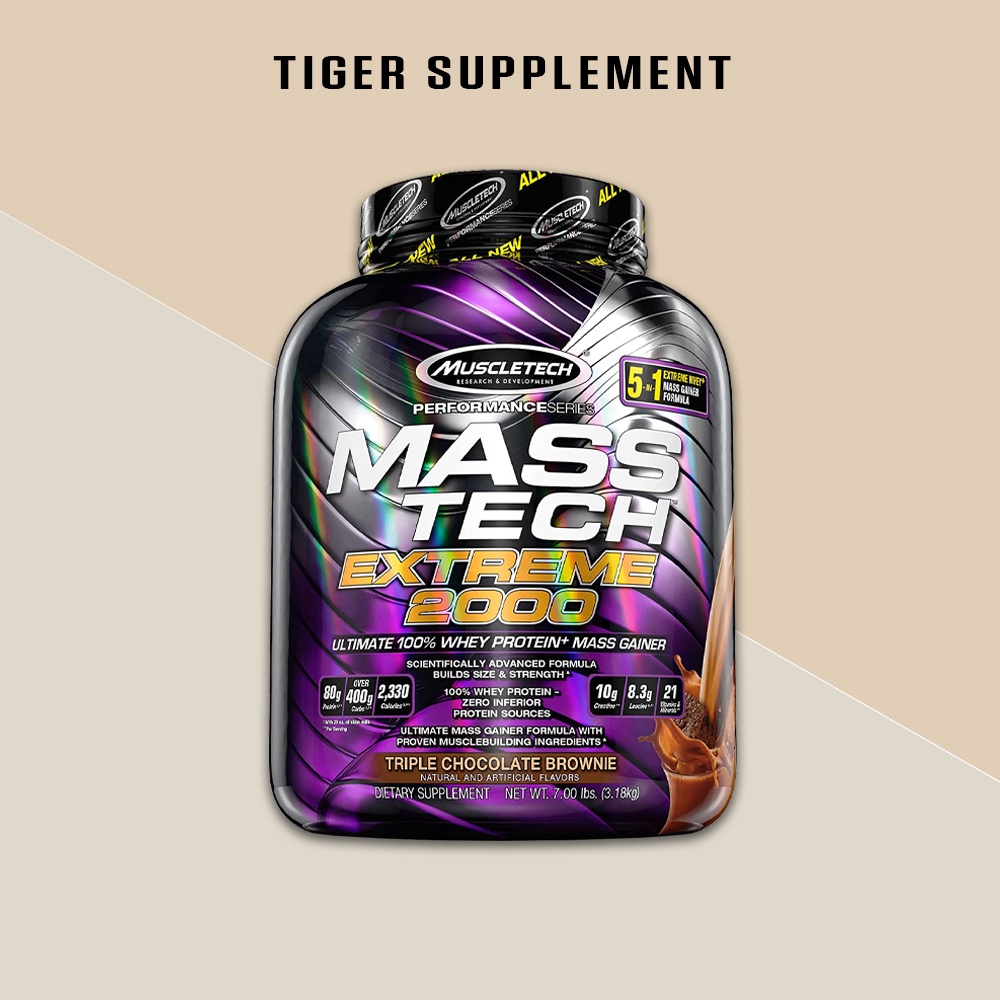 Mass Tech Extreme 2000 (7lbs) - Sữa tăng cân hấp thu nhanh của Mỹ - MuscleTech Mass Tech 2000
