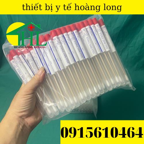 [Hàng Nhập Khẩu] Tăm Bông Lấy bệnh Phẩm Cán gỗ Vô Trùng Túi 100 Que