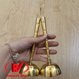 Khánh tay tụng kinh bằng đồng
