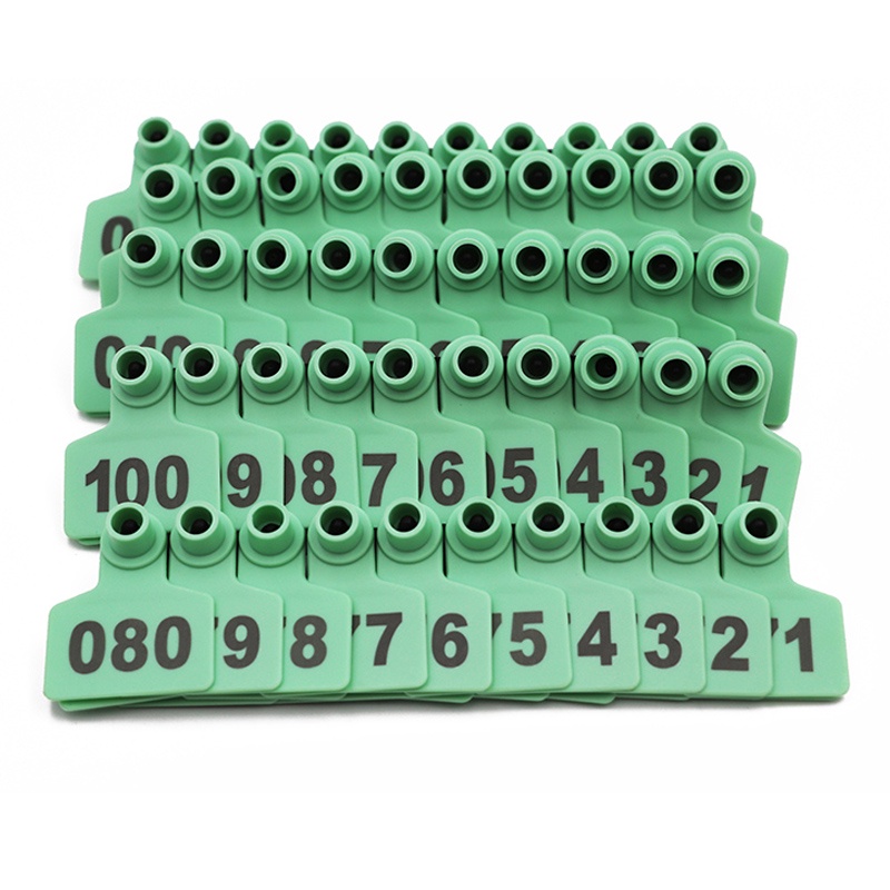 100PCS 5x4cm Thẻ Đeo Tai Heo Có In Số 001-100,Nhãn Dán Tai Heo Thẻ Đeo Tai Bằng Nhựa Cho Động Vật Gia Súc Lợn Bò Dê