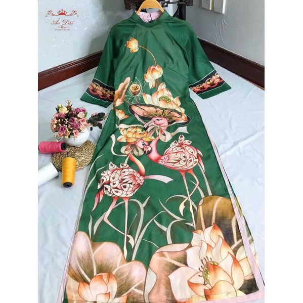 Siêu phẩm áo dài tơ óng đính kết cao cấp đẹp hàng cao cấp Áo dài thiết kế giá rẻ bán lẻ rẻ như bán buôn