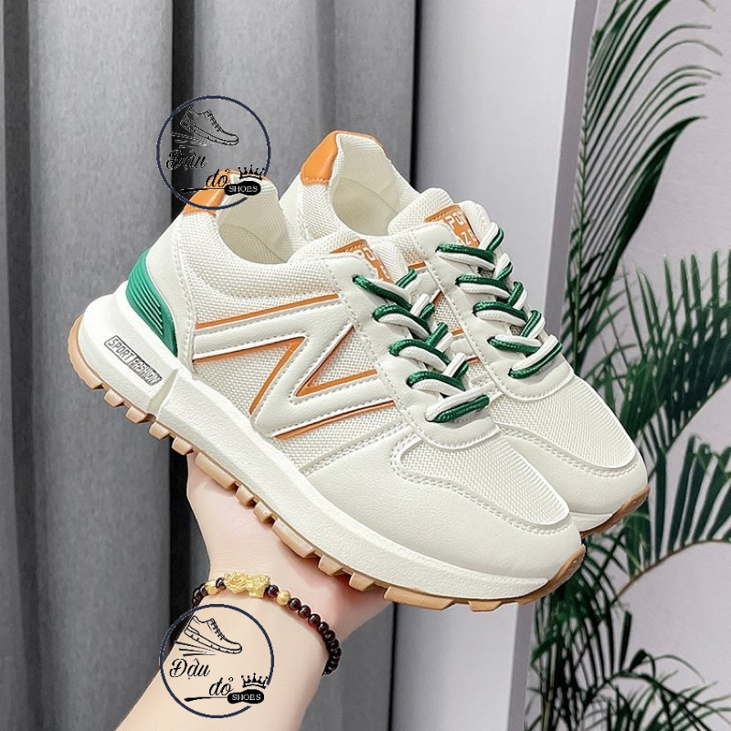 Giày thể thao nữ chữ N phối hai dây siêu nhẹ