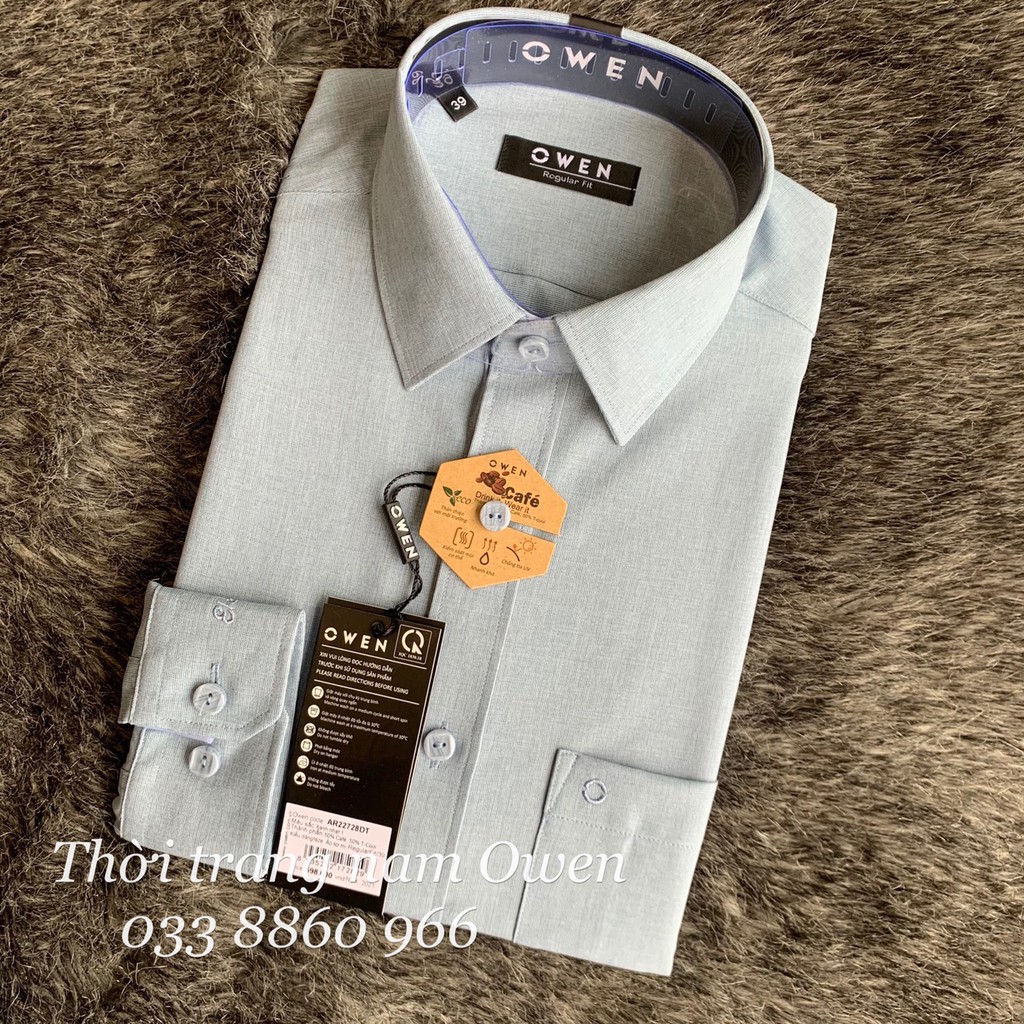 OWEN - Áo sơ mi dài tay Owen REGULAR FIT chất cafe 22728 CAM KẾT CHÍNH HÃNG