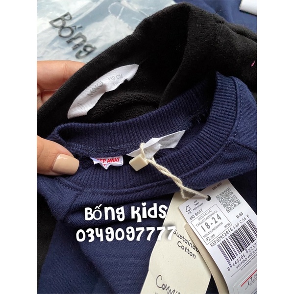 Váy Nỉ Bé Gái Dáng Suông Phối Leopart MG