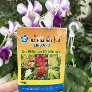 Kích thích ra mầm hoa, ra hoa đồng loạt, tăng đậu quả gói 10gr phân bón lá 10-33-20