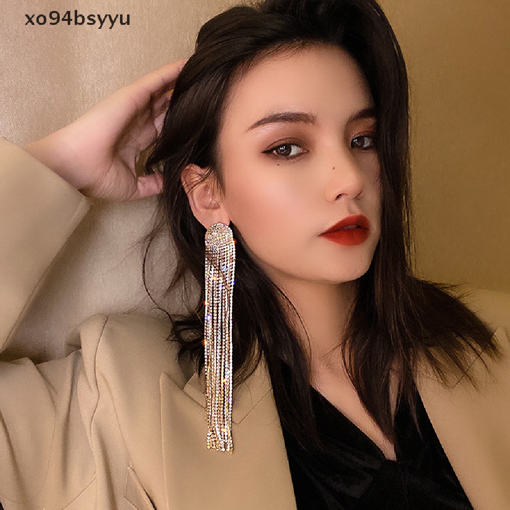Bông Tai Dáng Dài Phối Tua Rua Đính Đá Sang Trọng xo94bsyyu