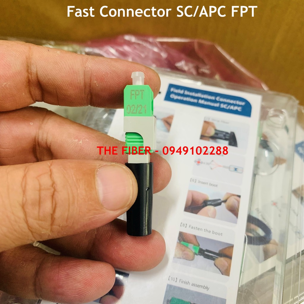 Bộ 10 Đầu nối quang nhanh FC SC/APC GPON - Fast connector SC/APC FPT