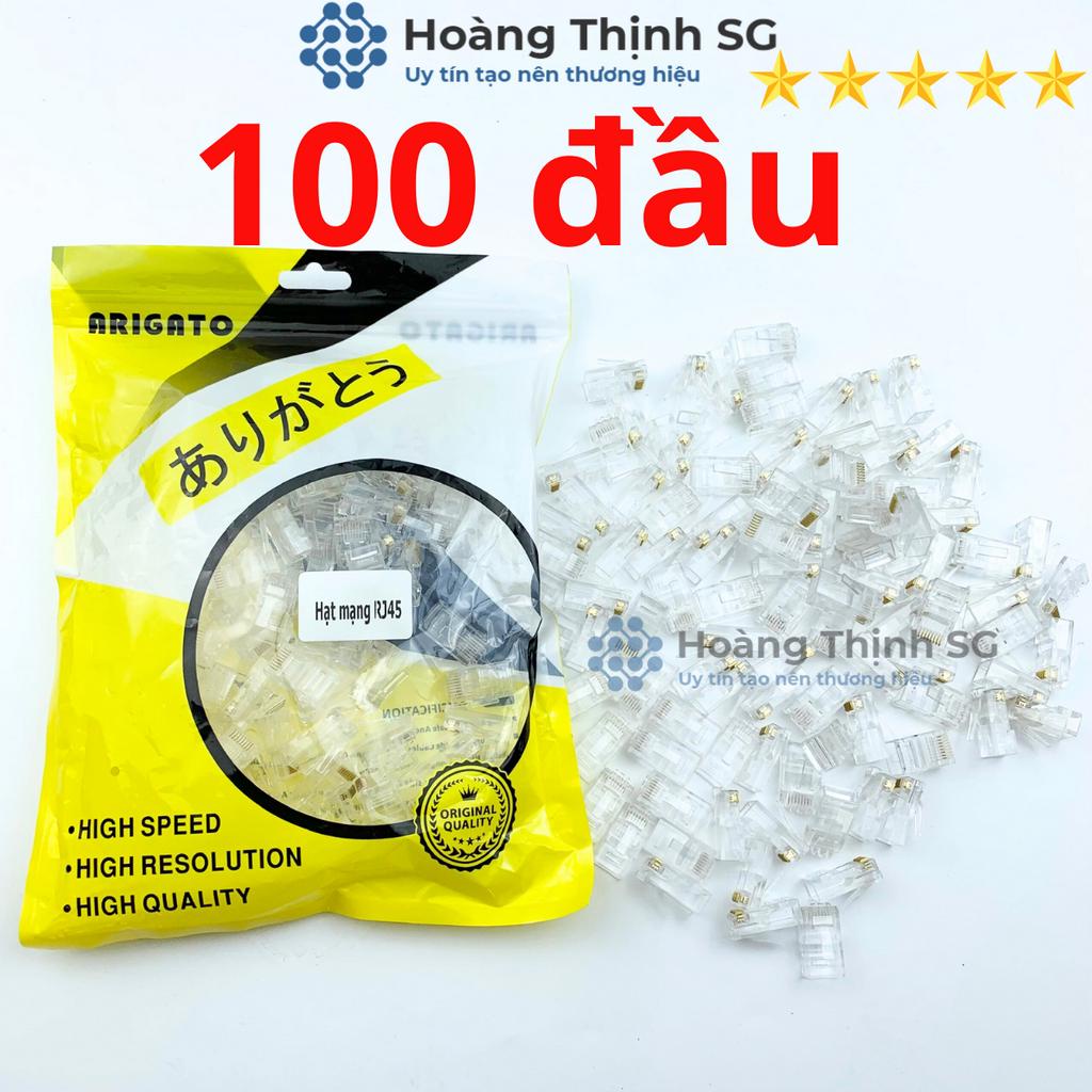 Hạt đầu mạng RJ45 ARIGATO - Dùng bấm đầu cho dây mạng cat5 cat5E Cat6 Cat6E - Hoàng Thịnh SG