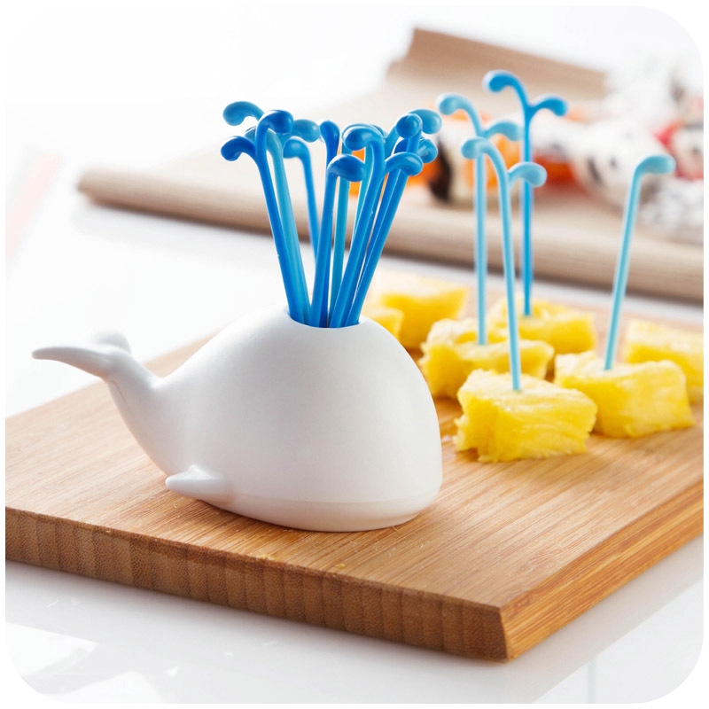 Set nĩa trái cây HOUSEEKER thiết kế cá voi đáng yêu tiện lợi
