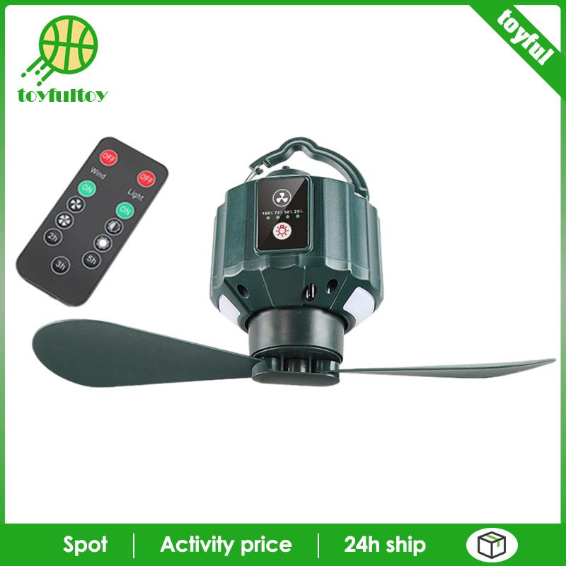 Quạt Cắm Trại 15600mAh Có Đèn LED Và Cổng Sạc USB