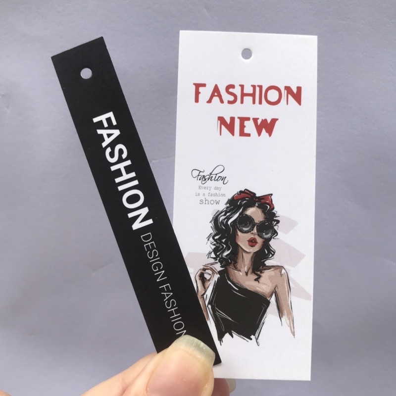 SET bộ 2 NHÃN MÁC TAG QUẦN ÁO giúp nâng cao thương hiệu cho shop -  set 100 bộ - mẫu 07