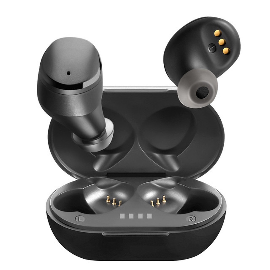 Tai nghe Bluetooth V5.0 True Wireless Earbuds điều khiển cảm ứng hỗ trợ nghe đơn hoặc đôi 2 bên tai và micro HD chống ồn