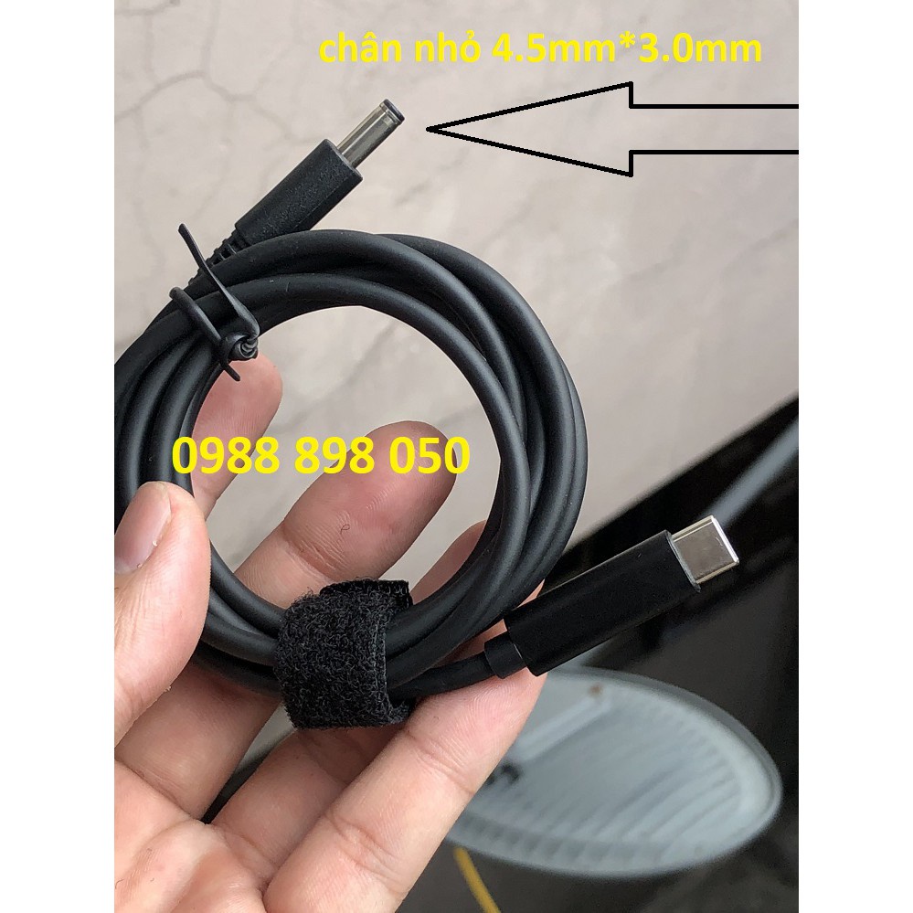 Cáp cạc chuyển usb c sang sạc laptop dell